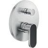 Змішувач для душу на 2 виходи Nobili Dress, inox T. E. A.+ and matt carbon (DS106100 / ET22) Для душа Нержавеющая сталь/черный матовый