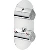 Термостатический смеситель для душа на 2 выхода Nobili Dress, chrome and chevron guilloché (DS106102C17) Для душа хром-светло-серый