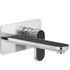 Смеситель для раковины, длина излива 200 мм Nobili Dress, inox T.E.A.+ and matt carbon (DS106198/1T22) Для раковины Нержавеющая сталь/черный матовый