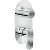 Змішувач для душу на 2 виходи Nobili Dress, chrome and chevron guilloché (WE81102 / DSC17) Для душа хром-светло-серый