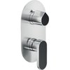 Смеситель для душа на 2 выхода Nobili Dress, inox T.E.A.+ and matt carbon (WE81102/DST22) Для душа Нержавеющая сталь/черный матовый