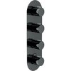 Термостатический смеситель для душа на 3 выхода Nobili Likid, diamond smoke pvd (LK00103FLP) Для душа Черный