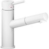 Смеситель для раковины с вытяжным ручным душем Nobili Live, polar white (LV00118/40WM) Для раковины Белый матовый
