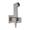 Гигиенический душ Hansgrohe Bidette 1jet E, шлифованный черный хром (29233340) Гигиенические души Хром черный шлифованный