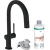 Смеситель для кухни Hansgrohe Aqittura M91 FilterSystem 210, черный матовый (76800670) Для кухни Черный, Черный матовый