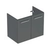 Тумба для встроенного умывальника 788 мм с 2-мя дверями, slim rim, Geberit Selnova Square, лава матовый (501.225.00.1) Geberit Тумбы