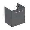 Тумба для встроенного умывальника 588 мм с 1-й дверью, slim rim, Geberit Selnova Square, лава матовый (501.221.00.1) Geberit Тумбы