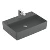 Раковина накладная 60х42 Villeroy&Boch Memento 2.0, Graphite (4A0761i4) На столешницу Прямоугольные