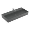 Раковина подвесная 100х47 Villeroy&Boch Memento 2.0, Graphite (4A221GI4) На столешницу, Подвесные Прямоугольные