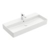 Раковина подвесная 100х47 Villeroy&Boch Memento 2.0, Stone White (4A221GRW) На столешницу, Подвесные Прямоугольные