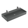 Раковина подвесная 100х47 Villeroy&Boch Memento 2.0, Graphite (4A221KI4) На столешницу, Подвесные Прямоугольные