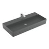 Раковина подвесная 100х47 Villeroy&Boch Memento 2.0, Graphite (4A22A2I4) На столешницу, Подвесные Прямоугольные