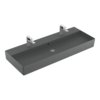 Раковина подвесная 120х47 Villeroy&Boch Memento 2.0, Graphite (4A22CKI4) На столешницу, Подвесные Прямоугольные