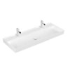 Раковина 120х47 Villeroy&Boch Collaro, Stone White (4A33C1RW) На столешницу, Подвесные Прямоугольные