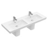 Раковина 130х47 Villeroy&Boch Subway 2.0, White Alpin CeramicPlus (7175D0R1) На полупьедестал, На пьедестал, На столешницу, Подвесные Прямоугольные