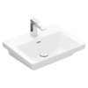 Раковина 55х44 Villeroy&Boch Subway 3.0, White Alpin (4A705501) На полупьедестал, На пьедестал, На столешницу, Подвесные Прямоугольные