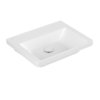 Раковина 60х47 Villeroy&Boch Subway 3.0, White Alpin CeramicPlus (4A7063R1) На столешницу, Подвесные Прямоугольные