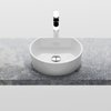 Мраморная раковина 40 см Ravak Moon 1C, белый (XJN01300001) На столешницу, На тумбу Асимметричные