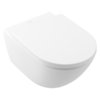 Подвесной безободковый унитаз Villeroy&Boch Subway 3.0 со смывом TwistFlush, Stone White (4670T0RW) Подвесные 