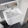 Мраморная встраиваемая угловая раковина 65 см Ravak 10° R, белый (XJIP1165000) Встраиваемые сверху Угловые асимметричные