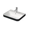 Раковина 60х46 см Duravit Happy D.2 Plus, белый-антрацит (2360606100) На столешницу Прямоугольные