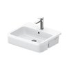 Раковина 55х47 см Duravit Qatego, белый (0399550000) На консоль, Полувстраиваемые Прямоугольные