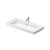 Раковина 105х49 см Duravit White Tulip, белый (2363100000) На столешницу, Подвесные Прямоугольные