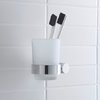 Стакан для зубних щіток лівосторонній Duravit D-Code, хром (0099191000) Склянки для зубних щіток Duravit
