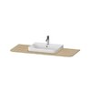 Столешница 130х55 см вырез по центру Duravit Happy D.2 Plus, дуб (HP031KM7171) Duravit Столешницы