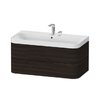 Мебельный комплект 97,5х49 см, 2 отверстия под смеситель Duravit Happy D.2 Plus, орех (HP4348E6969) Duravit Мебельные комплекты