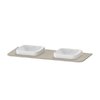 Столешница 130х55 см с двумя вырезами Duravit Happy D.2 Plus, серо-коричневый матовый (HP032KB6060) Duravit Столешницы