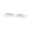 Стільниця 130х55 см з двома вирізами Duravit Happy D. 2 Plus, білий матовий (HP032KB3636) Duravit Стільниці