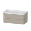 Мебельный комплект 97,5х49 см, без отверстия под смеситель Duravit Happy D.2 Plus, серо-коричневый (HP4348N6060) Duravit Мебельные комплекты