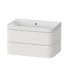 Меблевий комплект 77,5х49 см, без отвору під змішувач Duravit Happy D. 2 Plus, білий шовковисто-матовий (HP4347N3939) Duravit Меблеві комплекти