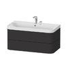 Мебельный комплект 97,5х49 см, 2 отверстия под смеситель Duravit Happy D.2 Plus, графит (HP4348E8080) Duravit Мебельные комплекты
