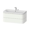 Мебельный комплект 97,5х49 см, 2 отверстия под смеситель Duravit Happy D.2 Plus, белый матовый (HP4348E3636) Duravit Мебельные комплекты