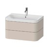 Мебельный комплект 77,5х49 см, 1 отверстие под смеситель Duravit Happy D.2 Plus, серо-коричневый супер матовый (HP4347O8383) Duravit Мебельные комплекты