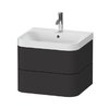 Мебельный комплект 57,5х49 см, 1 отверстие под смеситель Duravit Happy D.2 Plus, графит (HP4345O8080) Duravit Мебельные комплекты