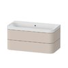 Меблевий комплект 97, 5х49 см, без отвору під змішувач Duravit Happy D. 2 Plus, сіро-коричневий супер матовий (HP4348N8383) Duravit Меблеві комплекти