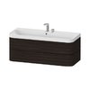 Мебельный комплект 117,5х49 см, 2 отверстия под смеситель Duravit Happy D.2 Plus, орех (HP4349E69690000) Duravit Мебельные комплекты