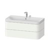 Меблевий комплект 97, 5х49 см, 2 отвори під змішувач Duravit Happy D. 2 Plus, білий супер матовий (HP4348E8484) Duravit Меблеві комплекти