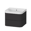 Меблевий комплект 57, 5х49 см, без отвору під змішувач Duravit Happy D. 2 Plus, графіт (HP4345N8080) Duravit Меблеві комплекти