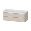 Мебельный комплект 117,5х49 см, без отверстия под смеситель Duravit Happy D.2 Plus, серо-коричневый супер матовый (HP4349N83830000) Duravit Мебельные комплекты