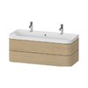 Меблевий комплект з раковиною на 2 змішувача 117, 5х49 см, Duravit Happy D. 2 Plus, дуб (HP4379O71710000) Duravit Меблеві комплекти