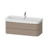 Тумба подвесная под раковину, 2 ящика, 117,5х49 см Duravit Happy D.2 Plus, льняной декор (HP4389075750000) Duravit Тумбы