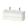 Мебельный комплект с раковиной на 2 смесителя 117,5х49 см, Duravit Happy D.2 Plus, белый (HP4379O22220000) Duravit Мебельные комплекты