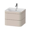 Мебельный комплект 57,5х49 см, 1 отверстие под смеситель Duravit Happy D.2 Plus, серо-коричневый супер матовый (HP4635O8383) Duravit Мебельные комплекты