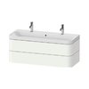 Мебельный комплект с раковиной на 2 смесителя 117,5х49 см, Duravit Happy D.2 Plus, белый супер матовый (HP4379O84840000) Duravit Мебельные комплекты