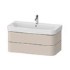 Тумба подвесная под раковину, 2 ящика, 97,5х49 см Duravit Happy D.2 Plus, серо-коричневый супер матовый (HP4388083830000) Duravit Тумбы