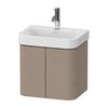 Тумба подвесная под раковину, 2 дверцы, 47,5х35 см Duravit Happy D.2 Plus, льняной декор (HP4384075750000) Duravit Тумбы